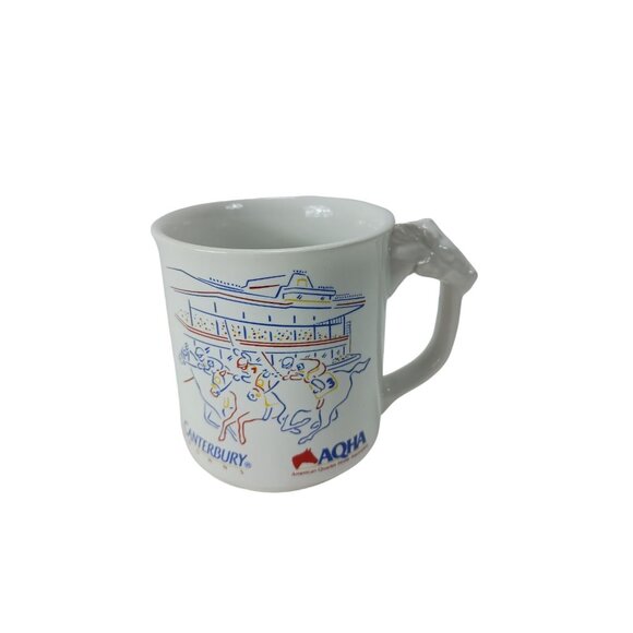 Canturbury Downs American Quarter Horse Race Coffee Cup/Mug Vintage - Picture 3 of 7